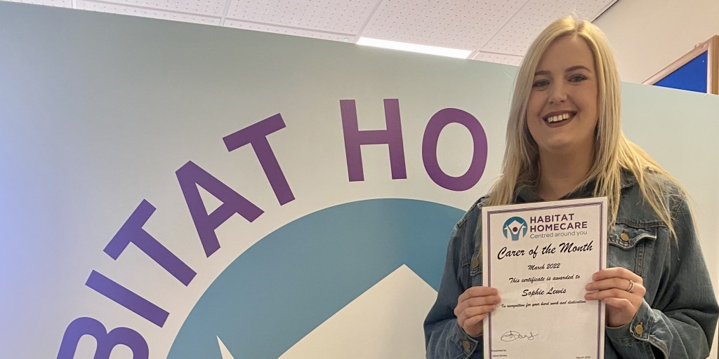 Habitat Homecare's March Carer of the Month Swansea